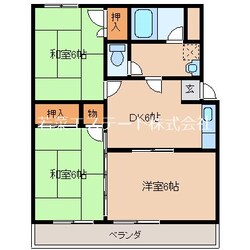 聖マリア病院前駅 徒歩17分 3階の物件間取画像